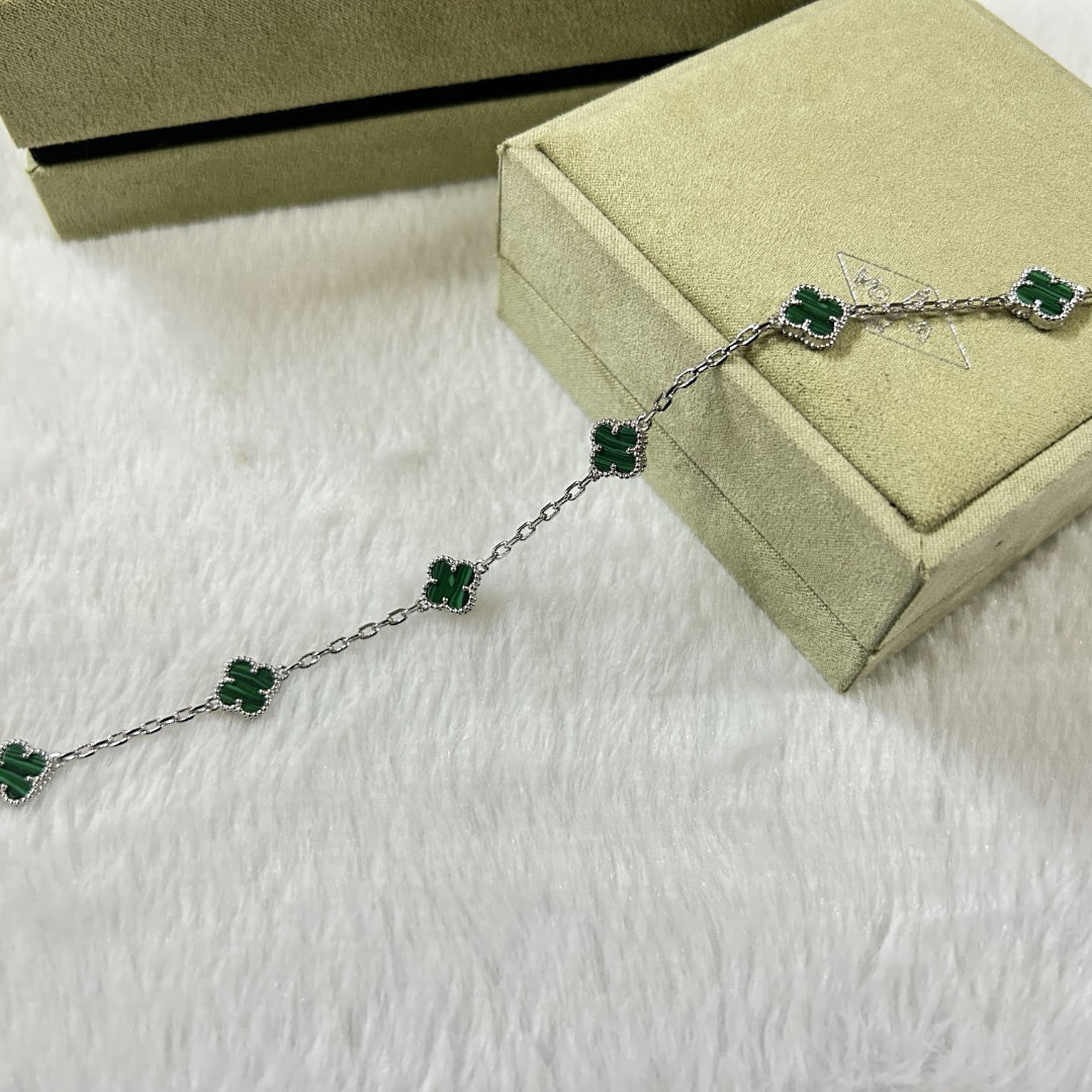 [Garvey ]CLOVER 6 MOTIF MALACHITE BRACELET