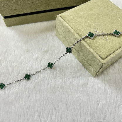 [Garvey ]CLOVER 6 MOTIF MALACHITE BRACELET