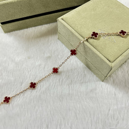 [Garvey ]CLOVER 6 MOTIF RED AGATE BRACELET