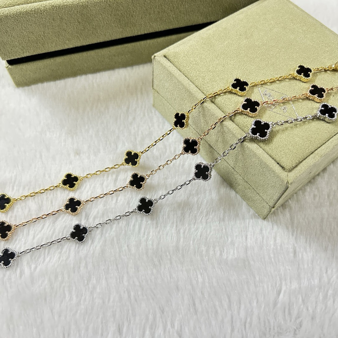 [Garvey ]CLOVER 6 MOTIF  ONYXS BRACELET