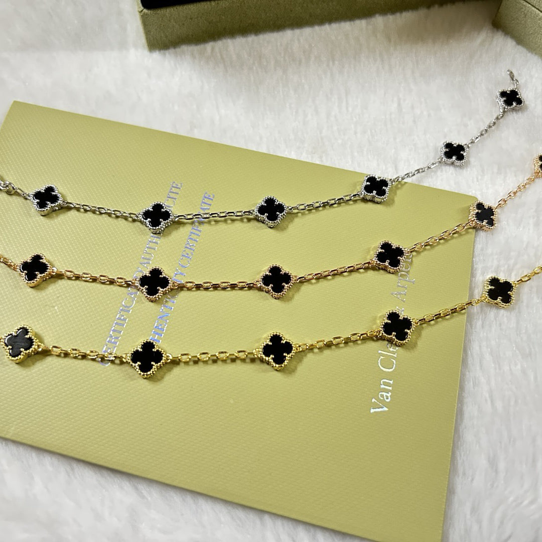[Garvey ]CLOVER 6 MOTIF  ONYXS BRACELET