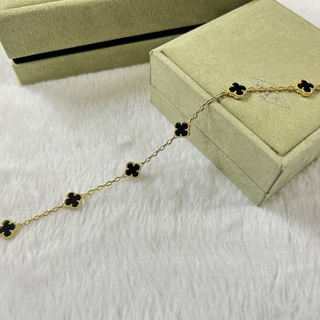 [Garvey ]CLOVER 6 MOTIF  ONYXS BRACELET