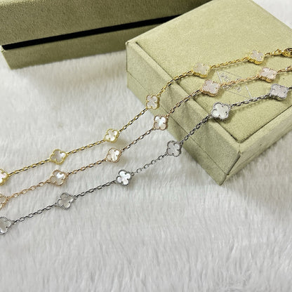 [Garvey ]CLOVER 6 MOTIF WHITE MOP BRACELET
