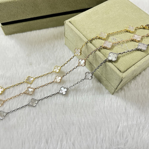 [Garvey ]CLOVER 6 MOTIF WHITE MOP BRACELET