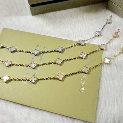 [Garvey ]CLOVER 6 MOTIF WHITE MOP BRACELET