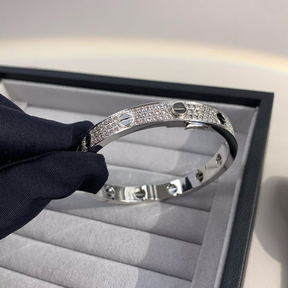 [Garvey ]LOVE BRACELET 6.1MM DIAMOND-PAVED CERAMIC
