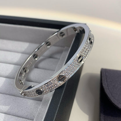 [Garvey ]LOVE BRACELET 6.1MM DIAMOND-PAVED CERAMIC