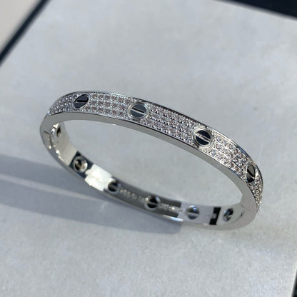 [Garvey ]LOVE BRACELET 6.1MM DIAMOND-PAVED CERAMIC