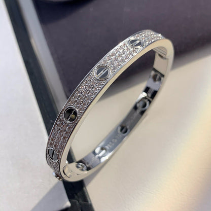 [Garvey ]LOVE BRACELET 6.1MM DIAMOND-PAVED CERAMIC