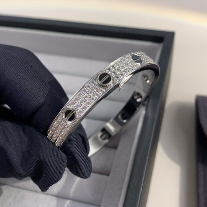 [Garvey ]LOVE BRACELET 6.1MM DIAMOND-PAVED CERAMIC