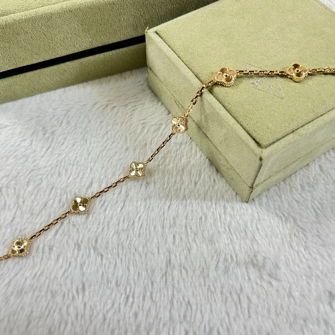 [Garvey ]CLOVER 6 MOTIF DIAMOND BRACELET