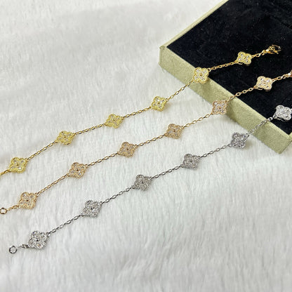 [Garvey ]CLOVER 6 MOTIF DIAMOND BRACELET