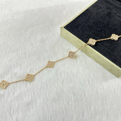 [Garvey ]CLOVER 6 MOTIF DIAMOND BRACELET