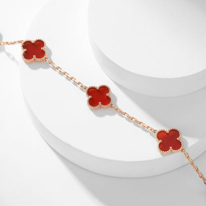 [Garvey ]CLOVER 10 MOTIFS CARNELIAN NECKLACE