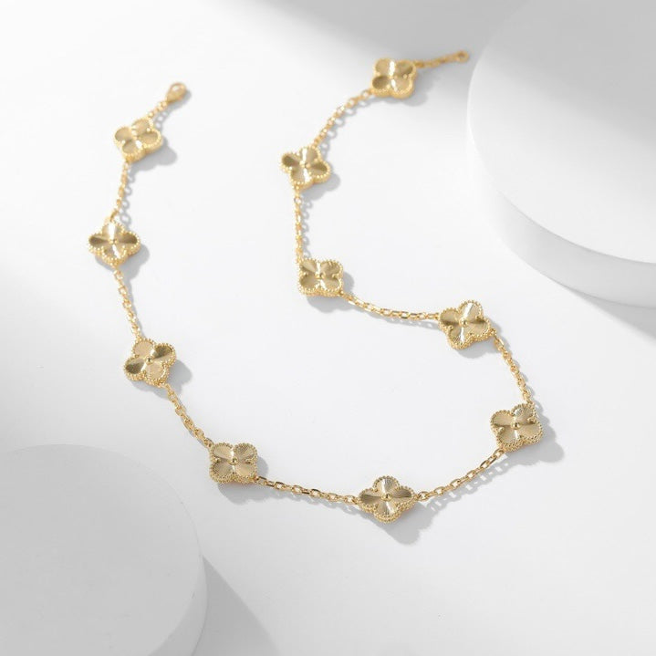 [Garvey ]CLOVER 10 MOTIFS LASER NECKLACE