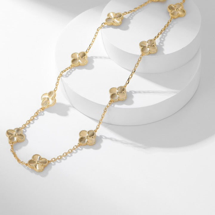 [Garvey ]CLOVER 10 MOTIFS LASER NECKLACE