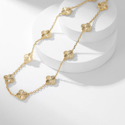 [Garvey ]CLOVER 10 MOTIFS LASER NECKLACE
