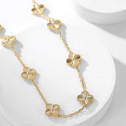 [Garvey ]CLOVER 10 MOTIFS LASER NECKLACE
