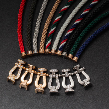 [Garvey ]FORCE LARGE HORSESHOE HALF DIAMOND BRACELET GOLD