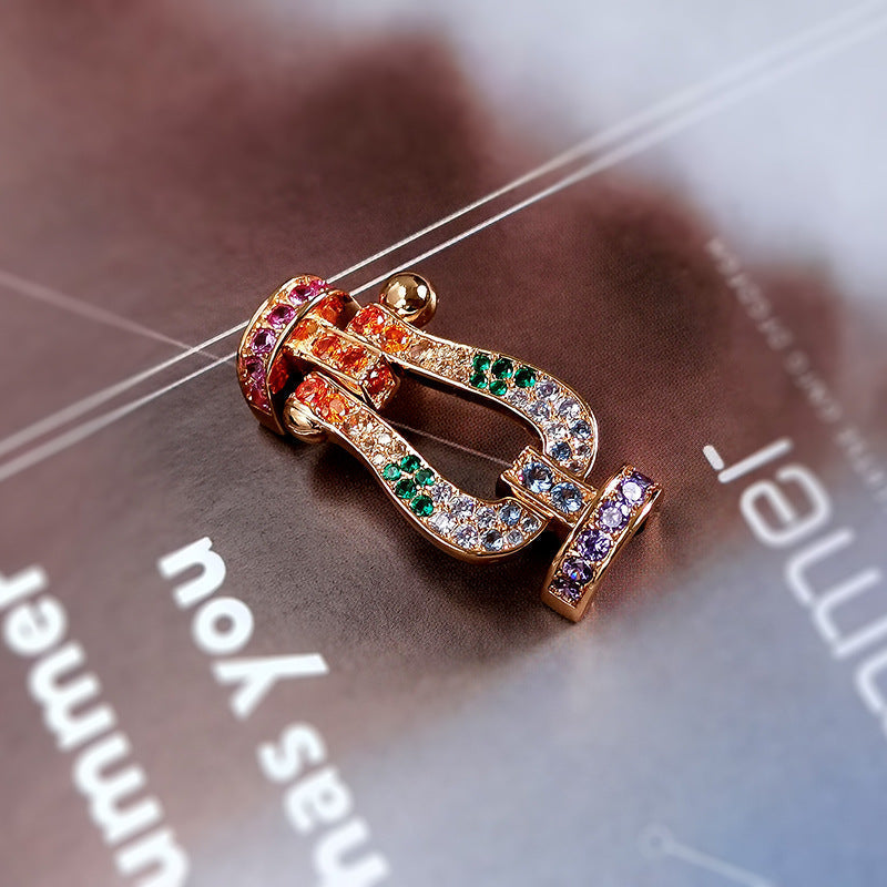 [Garvey ]FORCE LARGE HORSESHOE  COLORED DIAMOND BRACELET ROSE GOLD