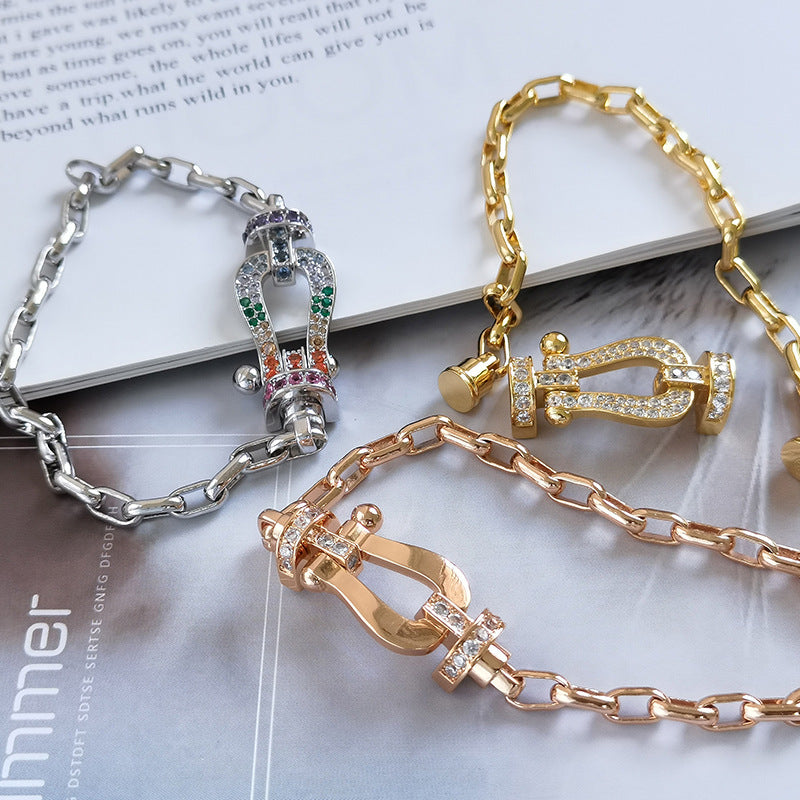 [Garvey ]FORCE LARGE HORSESHOE CLASP  METAL BRACELET