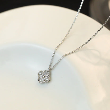 [Garvey ]CLOVER MINI 9.5MM PENDANT DIAMOND NECKLACE