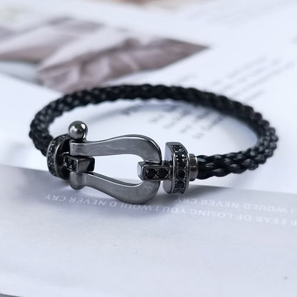 [Garvey ]FORCE LARGE SERIES HORSESHOE BLACK SAMURAI BRACELET