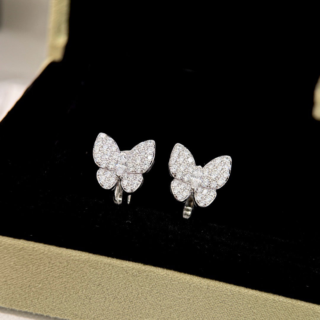 [Garvey ]BUTTERFLY ALL DIAMOND EARRINGS