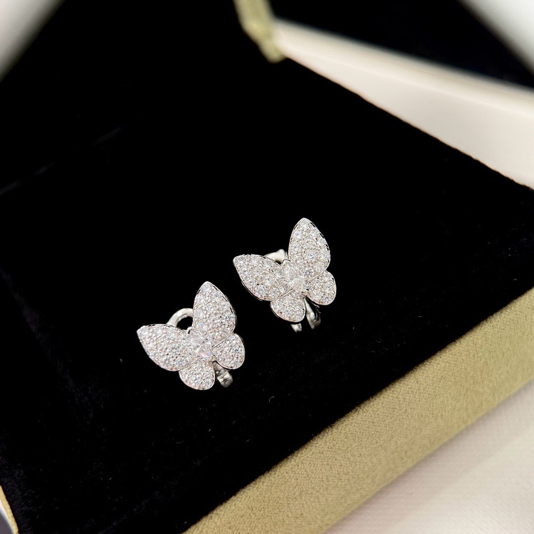 [Garvey ]BUTTERFLY ALL DIAMOND EARRINGS