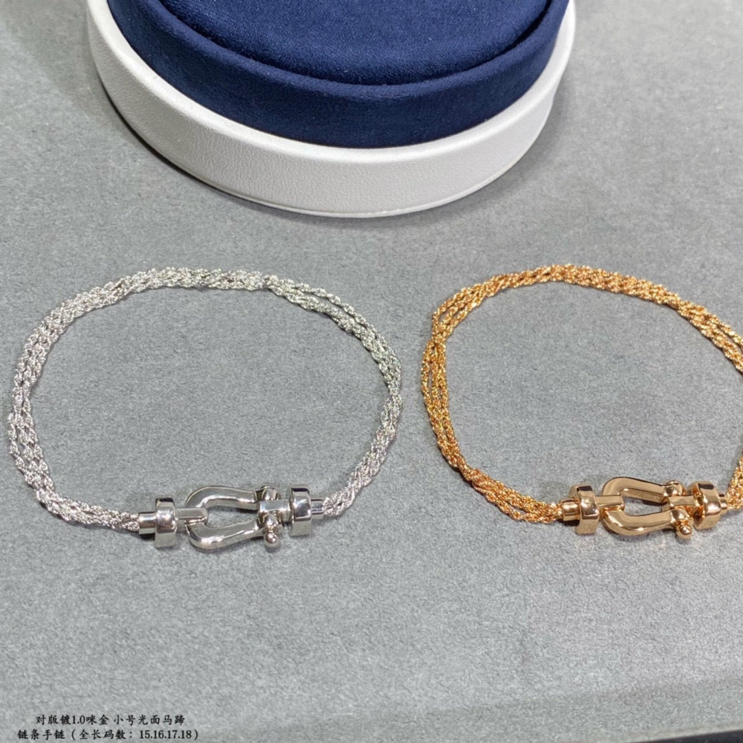 [Garvey ]FORCE SMALL HORSESHOE  DIAMOND CHAIN ROPE BRACELET