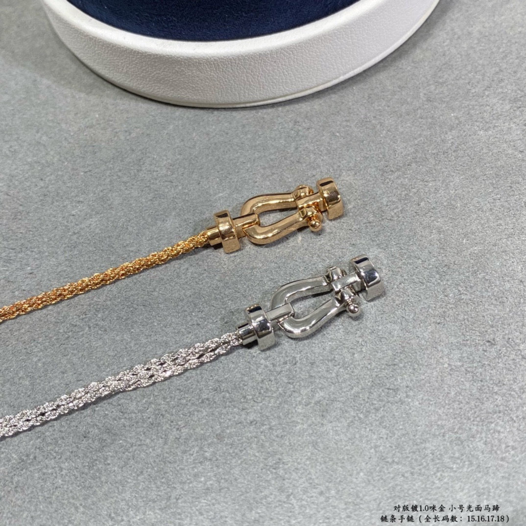 [Garvey ]FORCE SMALL HORSESHOE  DIAMOND CHAIN ROPE BRACELET