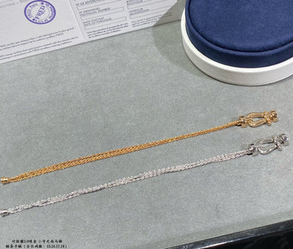 [Garvey ]FORCE SMALL HORSESHOE  DIAMOND CHAIN ROPE BRACELET