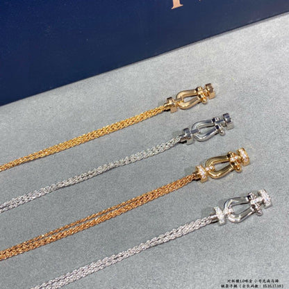 [Garvey ]FORCE SMALL HORSESHOE  DIAMOND CHAIN ROPE BRACELET