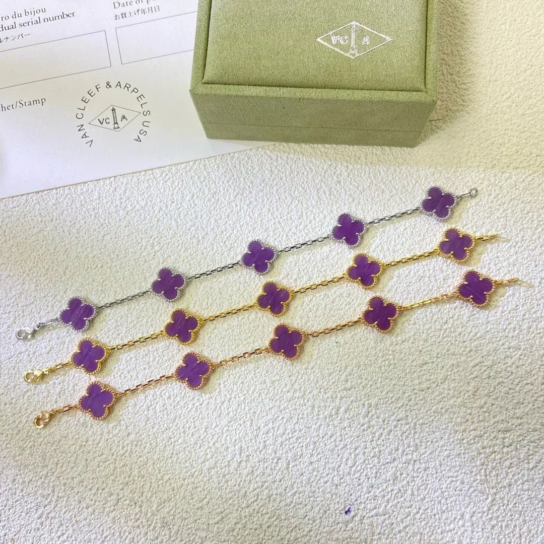 [Garvey ] CLOVER 5 MOTIF VIOLET BRACELET COLLECTION