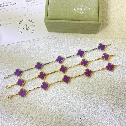 [Garvey ] CLOVER 5 MOTIF VIOLET BRACELET COLLECTION