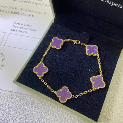 [Garvey ] CLOVER 5 MOTIF VIOLET BRACELET COLLECTION