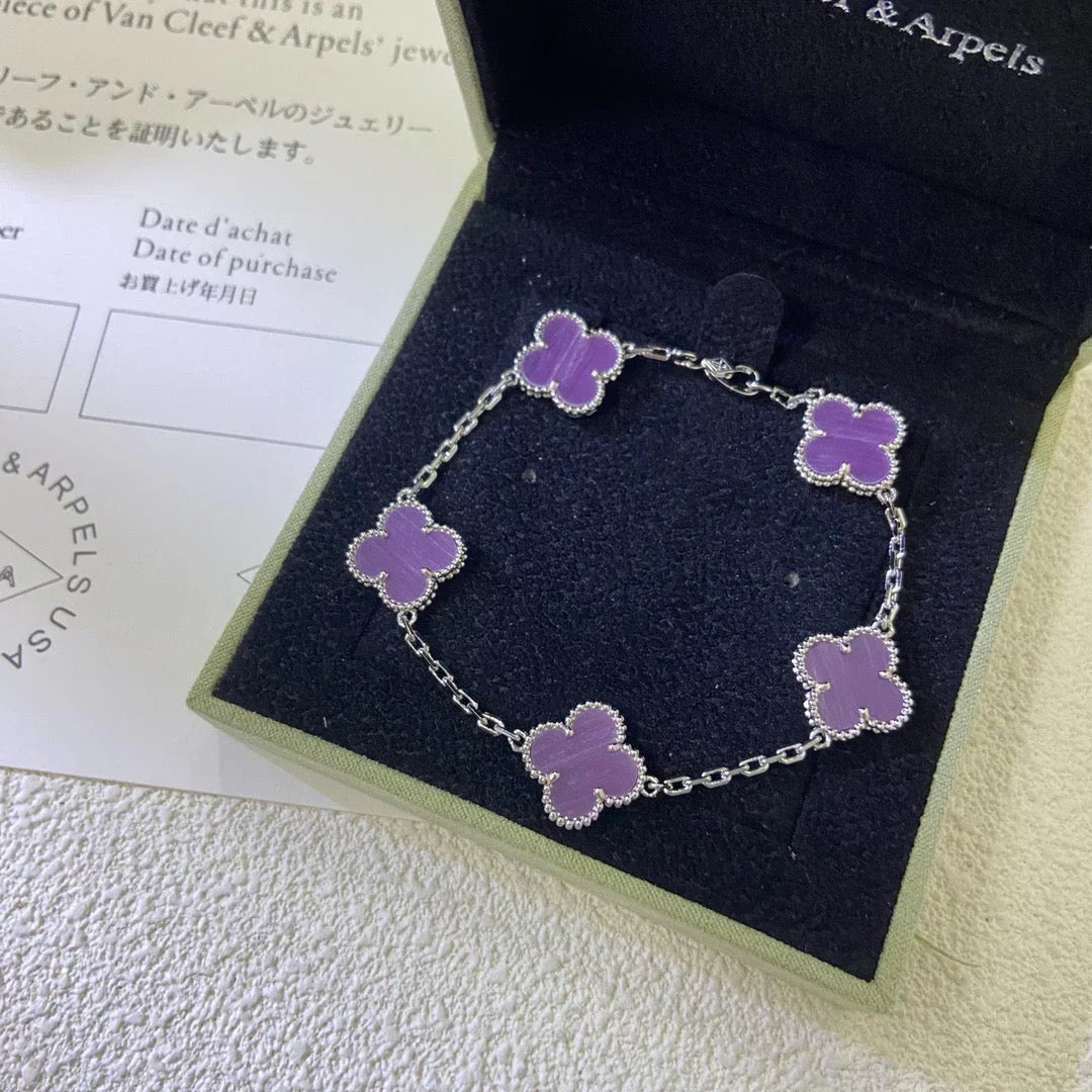 [Garvey ] CLOVER 5 MOTIF VIOLET BRACELET COLLECTION