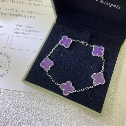 [Garvey ] CLOVER 5 MOTIF VIOLET BRACELET COLLECTION