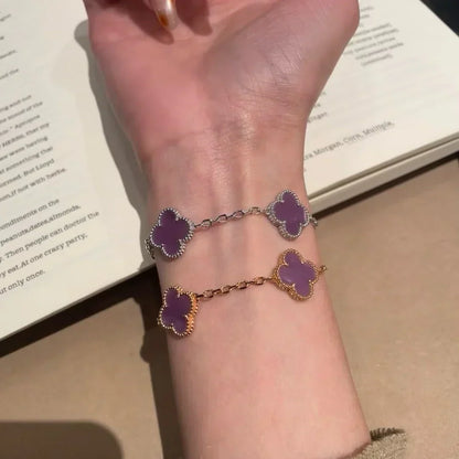 [Garvey ] CLOVER 5 MOTIF VIOLET BRACELET COLLECTION