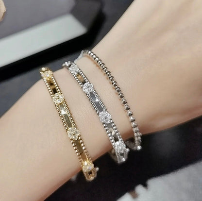 [Garvey ]CLOVER BRACELET 4MM DIAMONDS