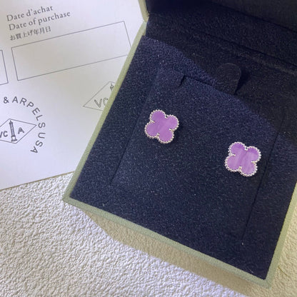 [Garvey ]CLOVER MINI 9.5MM  PURPLE VIOLET EARRINGS