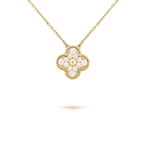 [Garvey ]CLOVER 15MM DIAMOND SINGLE FLOWER NECKLACE