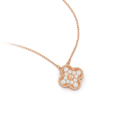 [Garvey ]CLOVER 15MM DIAMOND SINGLE FLOWER NECKLACE