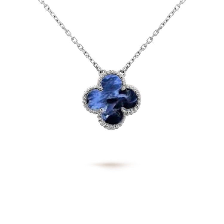 [Garvey ]CLOVER 15MM PIETERSITE NECKLACE SILVER