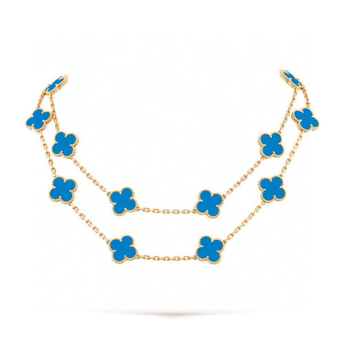 [Garvey ]CLOVER 20 MOTIFS BLUE AGATE GOLD
