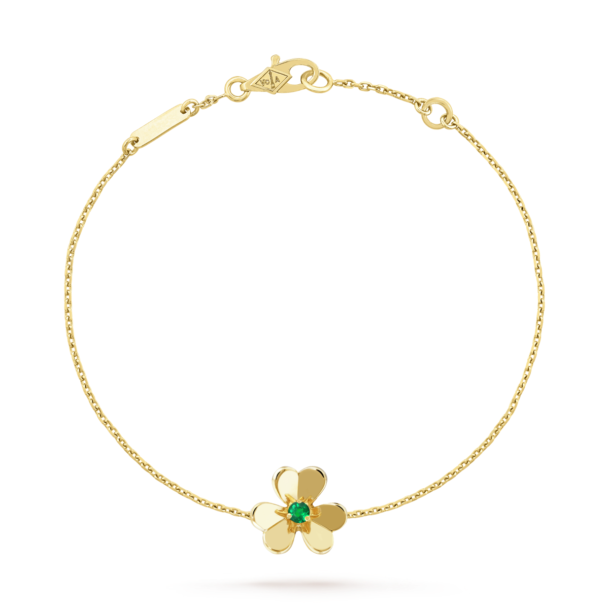 [Garvey ]FRIVOLE GOLD FLOWER PINK MALACHITE BRACELET