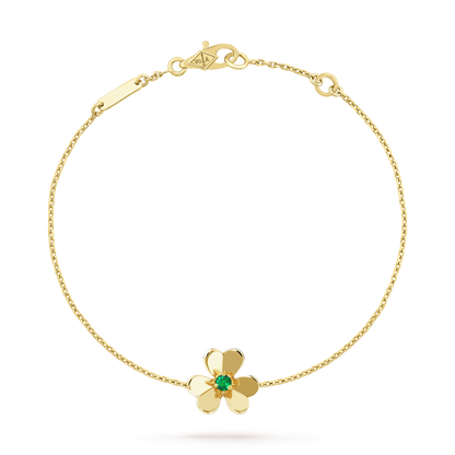 [Garvey ]FRIVOLE GOLD FLOWER PINK MALACHITE BRACELET