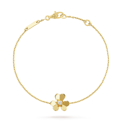 [Garvey ]FRIVOLE GOLD FLOWER PINK MALACHITE BRACELET