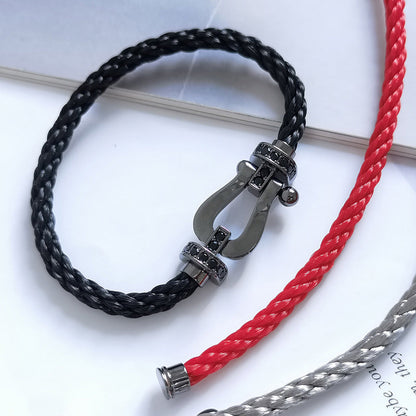 [Garvey ]FORCE LARGE SERIES HORSESHOE BLACK SAMURAI BRACELET