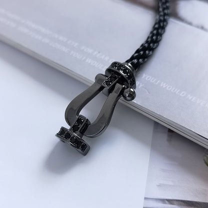[Garvey ]FORCE LARGE SERIES HORSESHOE BLACK SAMURAI BRACELET